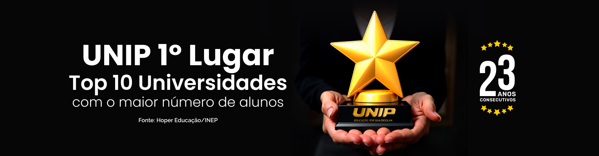 UNIP é 1° lugar no Top 10 Universidades com maior número de alunos UNIP é 1° lugar no Top 10 Universidades com maior número de alunos