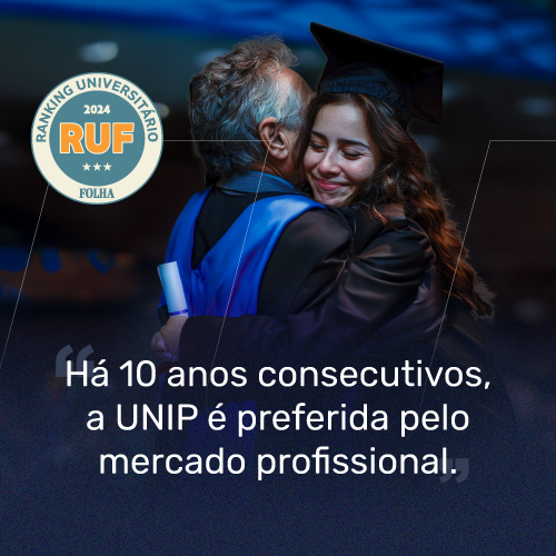 Há 10 consecutivos, a UNIP é preferida pelo mercado profissional. Há 10 consecutivos, a UNIP é preferida pelo mercado profissional.